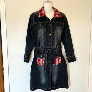 Burberry London Denim Coat / Shirt Dress – Vintage Early 2000s – Size M